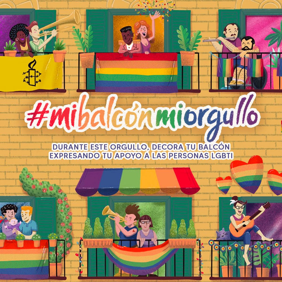 🇪🇸 Participa en el #OrgulloLGTBI
1 🏳️‍🌈 Cuelga tu bandera al balcón/ventana con tu reivindicación para este #Orgullo. 
2 📸 Hazle una foto y compártela con el #MiBalcónMiOrgullo.
✊ ¡Inundemos balcones y ventanas con nuestras reivindicaciones y los colores del arcoíris! #freedom