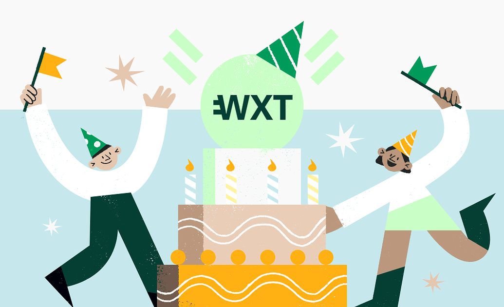 wirexapp's tweet photo. It’s #WXT's 1st birthday! 🥳 Our native token has been in Wirexers’ wallets for a whole year - doesn’t time fly?

We’ve got amazing bonuses and an unmissable competition kicking off this weekend, this is one party you won't want to miss! 

All the details: https://t.co/Iyh8ebexe6 https://t.co/D2jazpXpEn