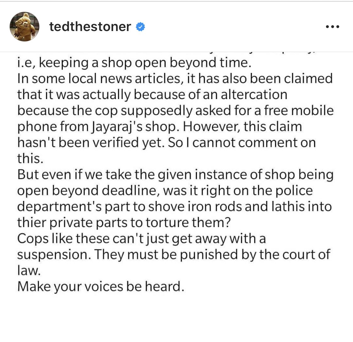 AmyraDastur93's tweet image. Didn’t expect this from our Police force. This is sexual assault &amp;amp; Murder! I hope the #HighCourt intervenes &amp;amp; charges these men to the fullest extent of the law. 
A horrific act has been committed &amp;amp; that too by the men who are supposed to protect us.
#JusticeForJeyarajAndFenix