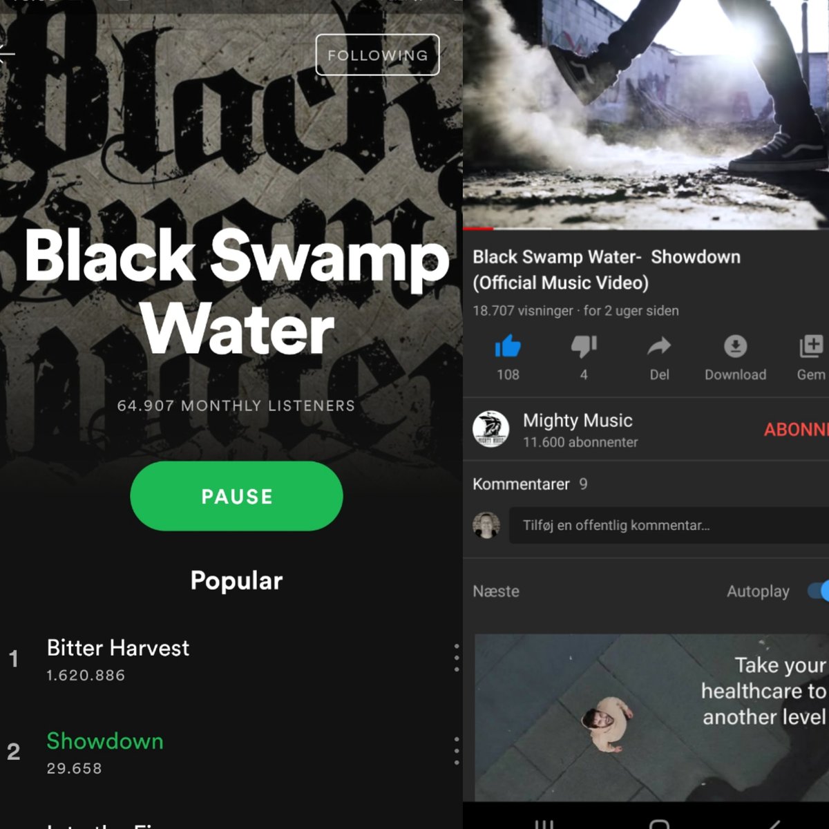 Two weeks ago we released our new single Showdown. It seems to be pretty popular 🤘🏻 Thanks for supporting it 🤘🏻🤘🏻🤘🏻 #bsw #blackswampwater #showdown #NewMusic #NewSingle #MightyMusic #HardRock #HeavyMetal #southernrock #YouTube #Spotify