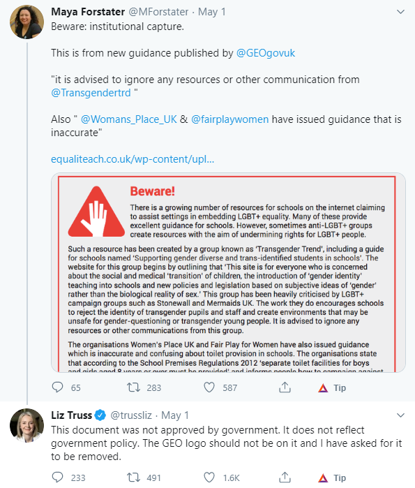 Pierce makes out that she is talking about the Stonewall guide. But she isn't, she is talking about a document created by Equaliteach, a totally fucking different document that is not referenced by Pierce. Pierce could have made a mistake...but as you can see in the image...
