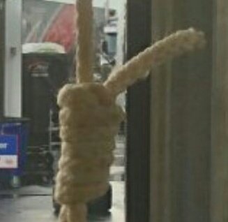 How is it not frayed and disheveled? Has the garage door never been closed?