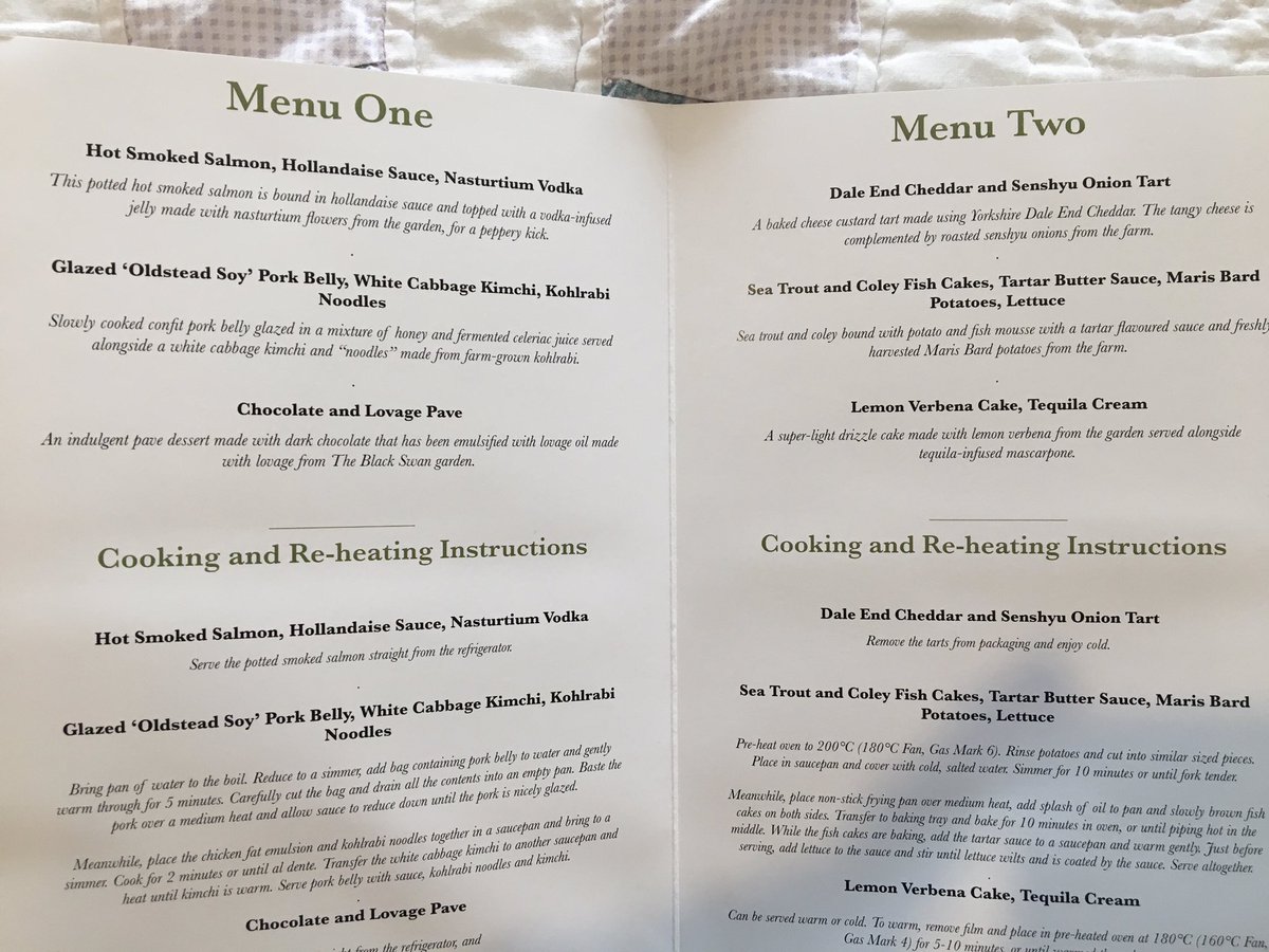 PaxmanJenny's tweet photo. A very special friend of mine from way back has been so generous and thoughtful...We have just received two 3 course meals for 2 from @TommyBanks8 @BlkSwanOldstead The weekend just got a whole lot better #NotMyCooking #Local #Seasonal #friendship Thank you lovely Soph &amp; fam 💗💗 https://t.co/FUj1Gs3FaF