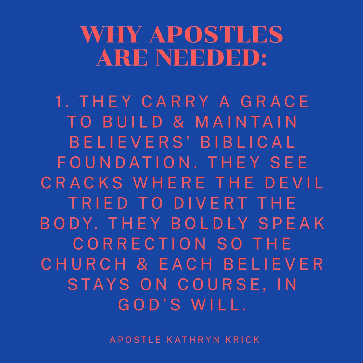kathrynkrick's tweet photo. #fivefoldministry #5fchurch #apostles #bodyofchrist #church #foundation #correction #fivefoldchurch #propheticministry #apostolic
@fivefoldchurch https://t.co/ZDSfOQpSgN