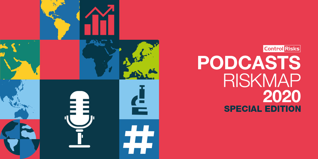Control_Risks's tweet photo. Our experts discuss the impacts of COVID-19 around the world, now and in the coming months in our podcast series, so you can be better prepared for what is to come. Listen here, or wherever you find your podcasts > https://t.co/v5q922lCHx
#COVID19 #coronavirus #RIskMap2020 https://t.co/yZAaUfRxNX
