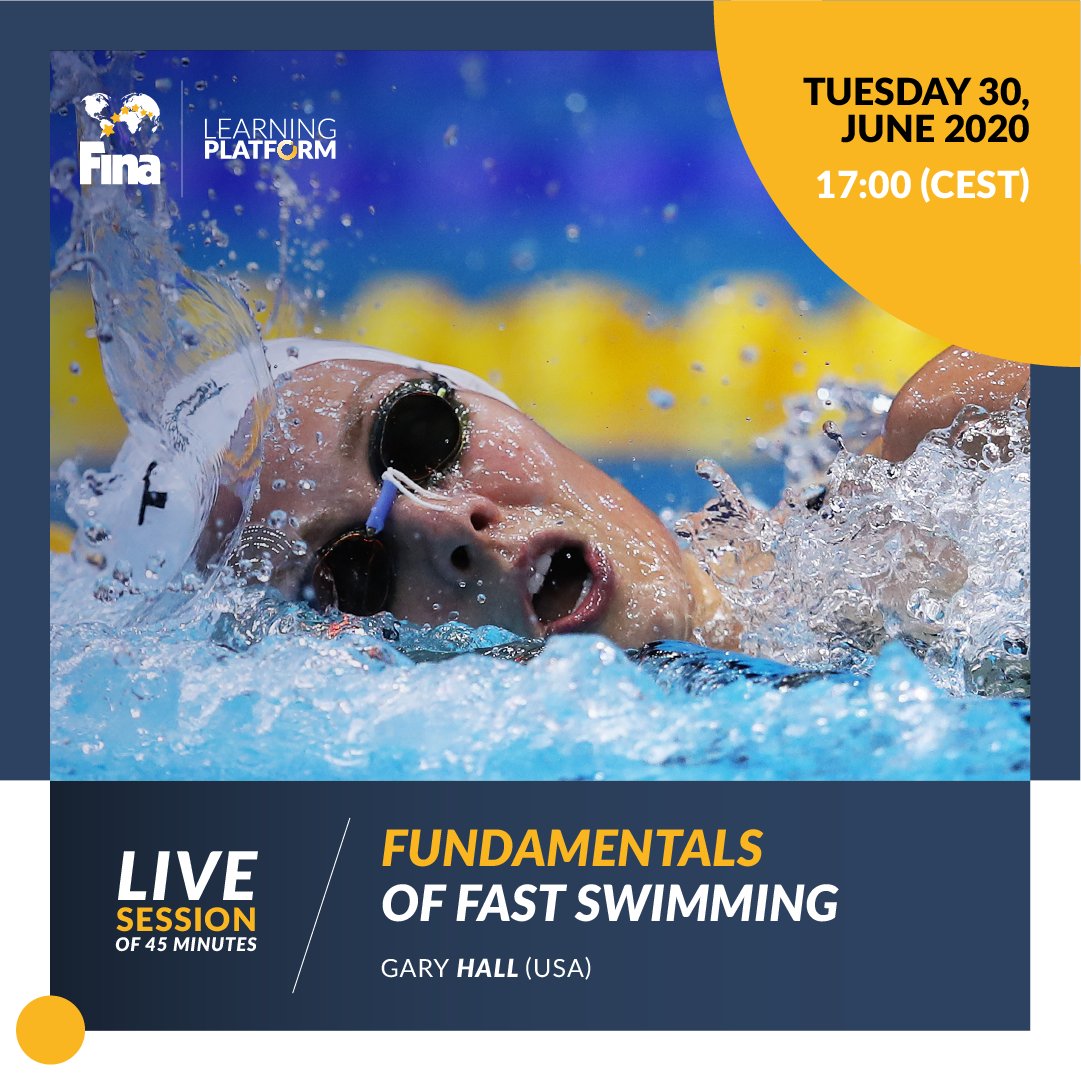WorldAquatics's tweet photo. ๐ #FINAlearningplatform
Join ๐บ๐ธ@garyhallsr1 in next week's LIVE Sessions on our Learning Platform.
Fundamentals of Fast Swimming - Tue, 30 June at 17:00 CEST
Five Steps to a Faster Recovery - Wed, 1 July at 17:00 CEST
Go to session: learning.fina.og/live
#swimming https://t.co/HI0OgZMqKg