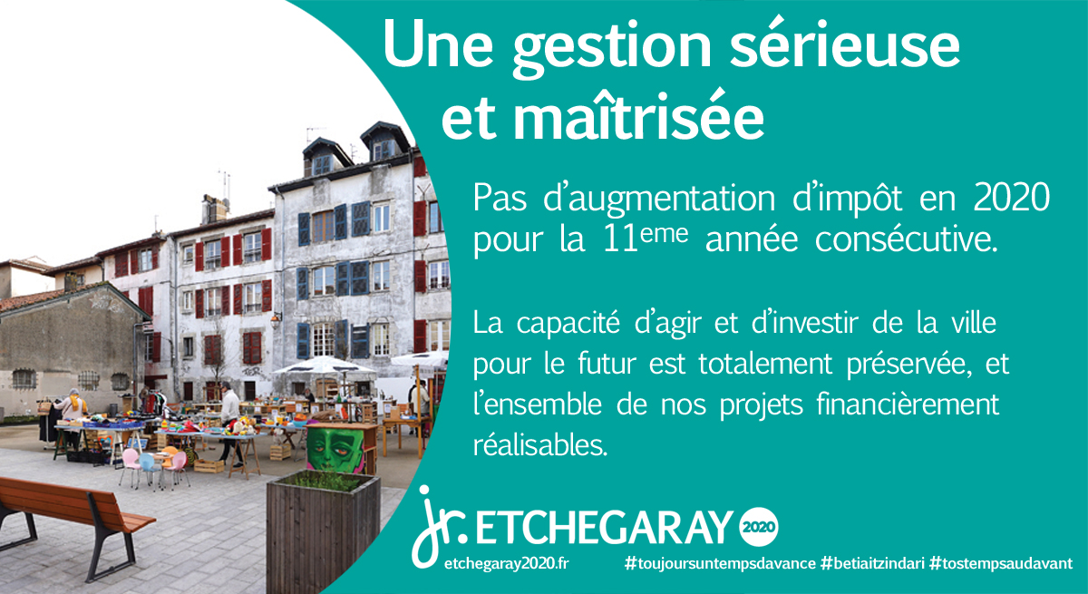 𝐔𝐧𝐞 𝐠𝐞𝐬𝐭𝐢𝐨𝐧 𝐬𝐞́𝐫𝐢𝐞𝐮𝐬𝐞 𝐞𝐭 𝐦𝐚𝐢̂𝐭𝐫𝐢𝐬𝐞́𝐞
👉 Pas d’augmentation d’impôt en 2020 pour la 11e année consécutive
✅la capacité d’agir et d’investir de la ville est préservée
✅l'ensemble de nos projets financièrement réalisables
#bayonne #bayonne2020