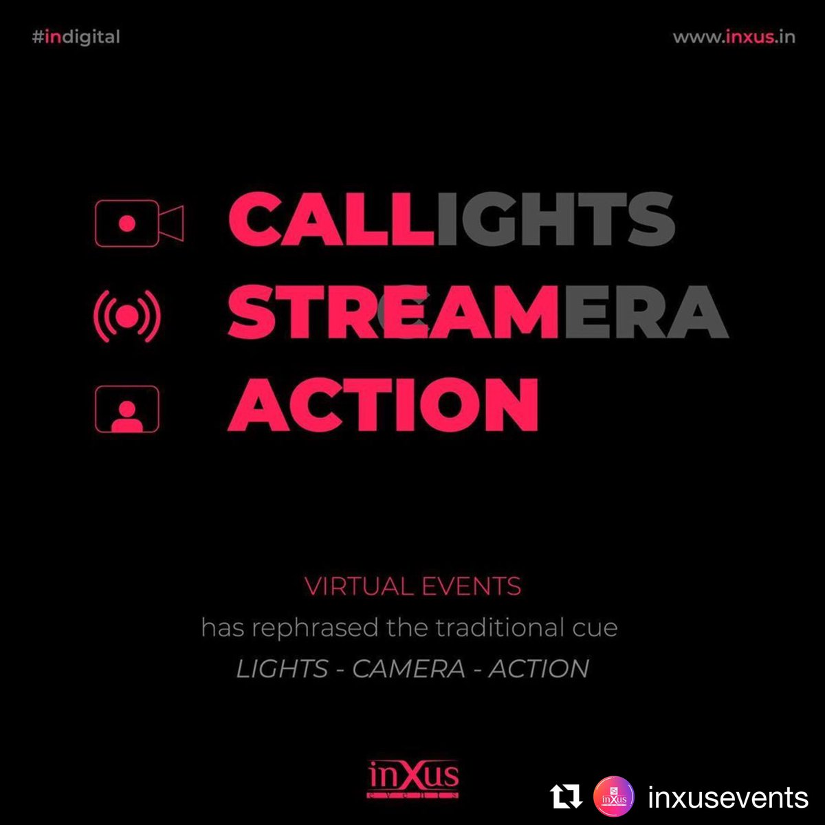 InxusEvents's tweet photo. A major shift form physical to virtual events is very evident #digitalevents #virtualevents #lightscameraaction #livestream #inxusevents #teaminxus https://t.co/iLNi6FdHLs