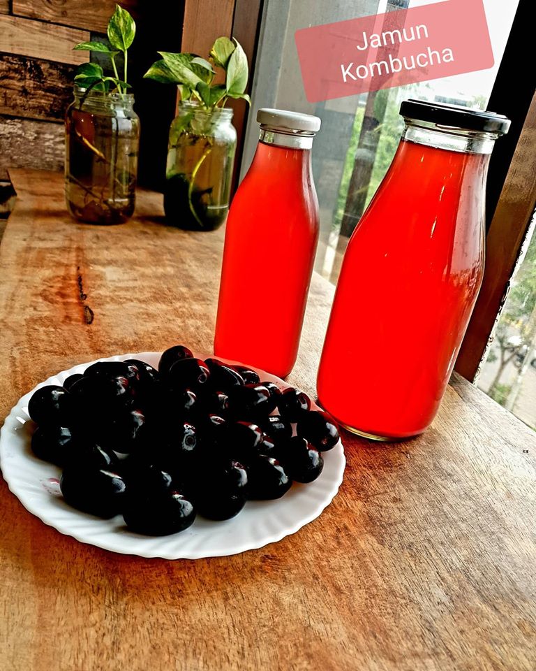 PlantariumC's tweet photo. Move over Mango, cause it's time for Jamun!! Carefully fermented with organic Jamuns, this kombucha was a crowd favourite last year. Don't miss if you love fruit flavoured kombucha, and of course, if you love Jamuns! https://t.co/9Mqg89NXgB