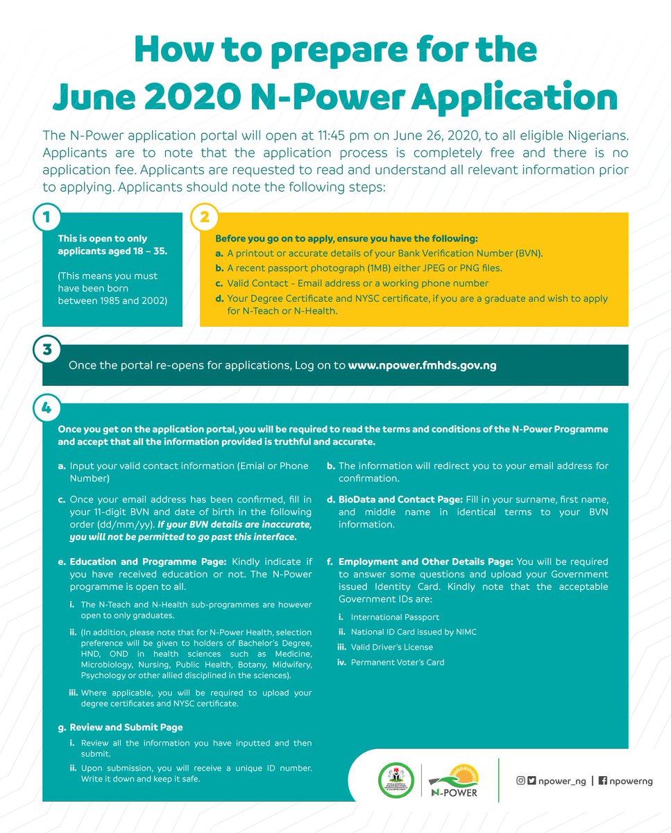 TimeTell_NG's tweet photo. The link to register for the #NpowerBatchCInTake is https://t.co/A1hZlqgCuL - It opens by 11:45pm today.
Check the flier to see how you can prepare for this application. https://t.co/NfltYVrydf