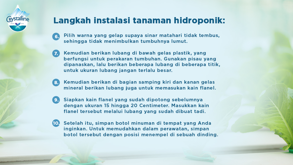 crystalinid's tweet photo. Mau mulai bercocok tanam hidroponik di rumah? Yuk simak caranya~
#CrystallineWater #CrystallineTips #Hidroponik https://t.co/zj2Vvh7qPS