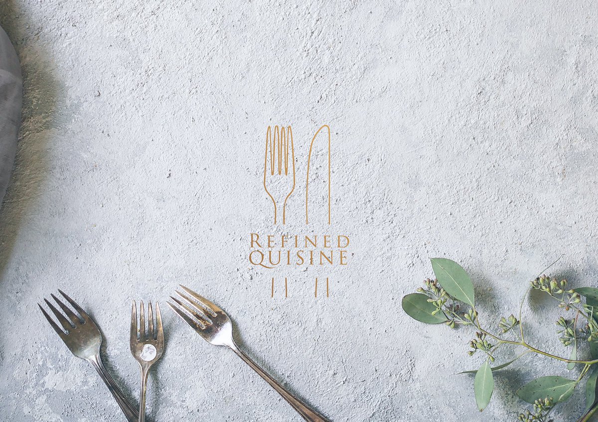 joe_human_'s tweet photo. New client, new work: Refined Quisine logo project. https://t.co/vbrtn4wwPq