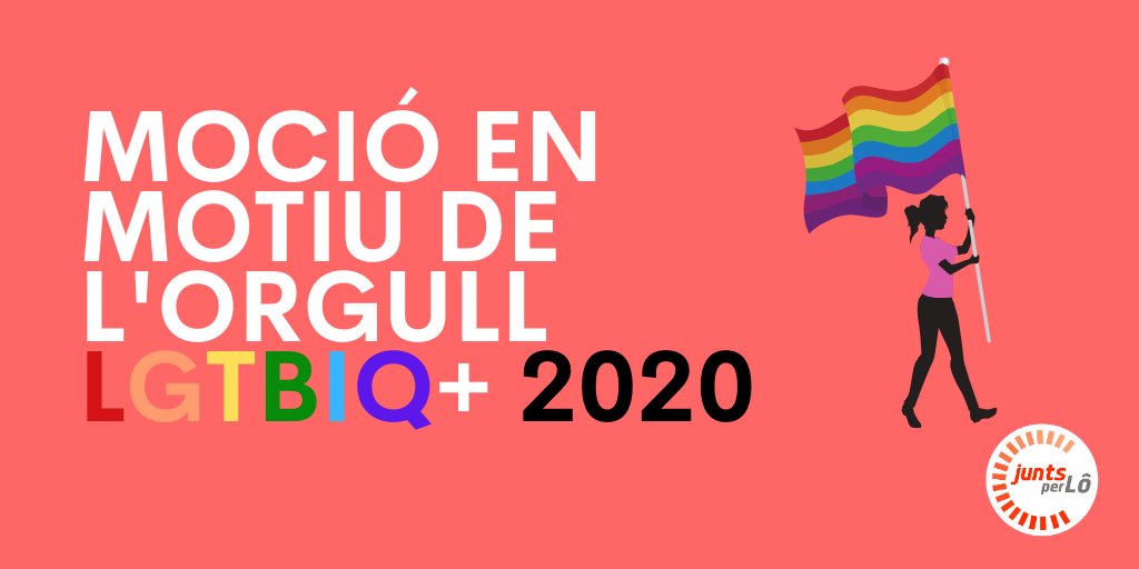 juntsperlo's tweet image. 🏳️‍🌈 PRESENTAM UNA MOCIÓ A L'AJUNTAMENT EN MOTIU DE L'ORGULL LGTBIQ+ 2020

El nostre grup, sensible davant la lluita del col·lectiu LGTBIQ+, creu necessari que l’Ajuntament doni una passa més en la defensa dels drets i llibertats de totes les persones.

juntsperlo.wordpress.com/2020/06/26/pre…