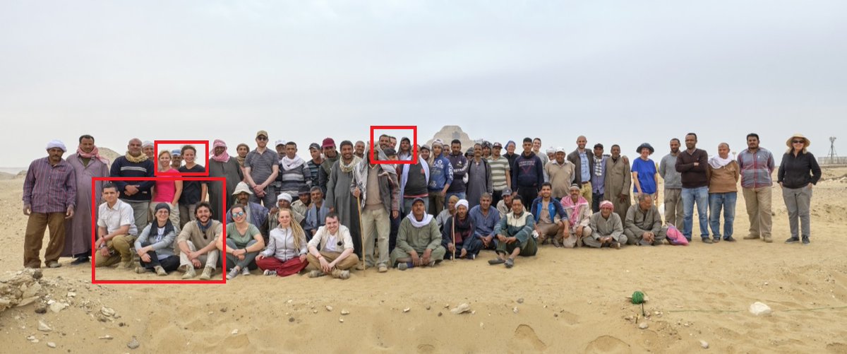 The group consists of several subgroups of people that worked closely together. At the centre, in the back: Assam Rashed, Paolo Del Vesco and Adel Othman.