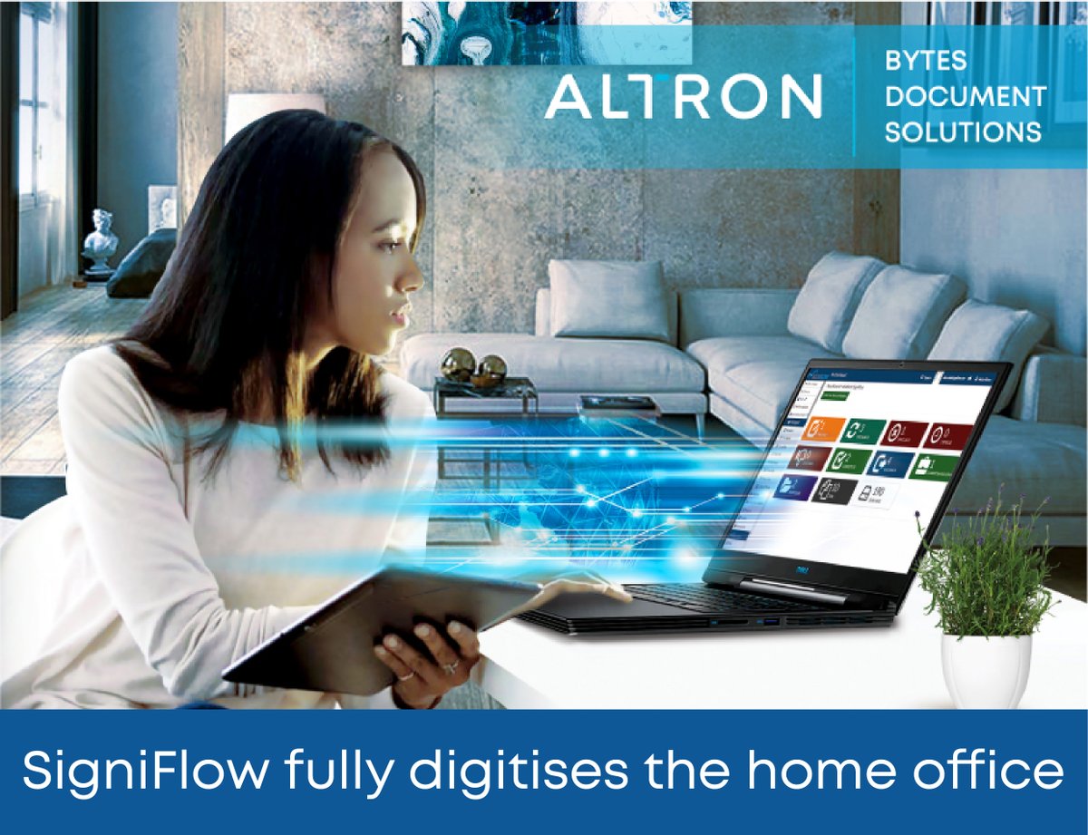 Altron_DS's tweet photo. At a time when things are spinning out of control, you don’t have to lose control of your business. Continue business operations seamlessly with SigniFlow's fully digital, remote business solutions.
Find out how: https://t.co/Q18wWKG62n
#AltronBDS #SigniFlow #digitisation https://t.co/i7dgz2Xi56