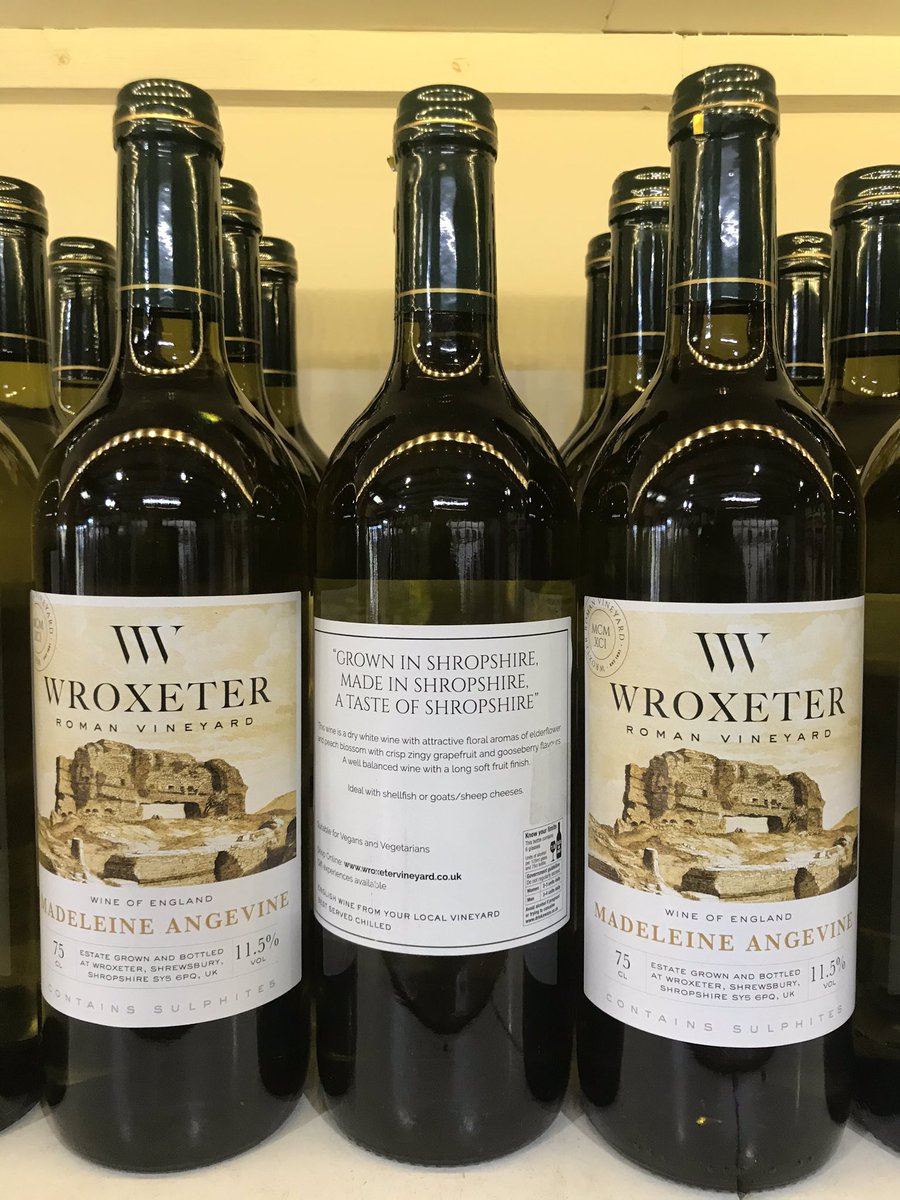 wroxeterwines's tweet photo. Today��s #EnglishWineWeek 6 bottles for £50 offer is 
 #MadeleineAngevine 
Free delivery 15 mile radius of the vineyard or courier service available..
#Wine #BuyLocal #Wroxeter #Shropshire https://t.co/6lOHey00Iy