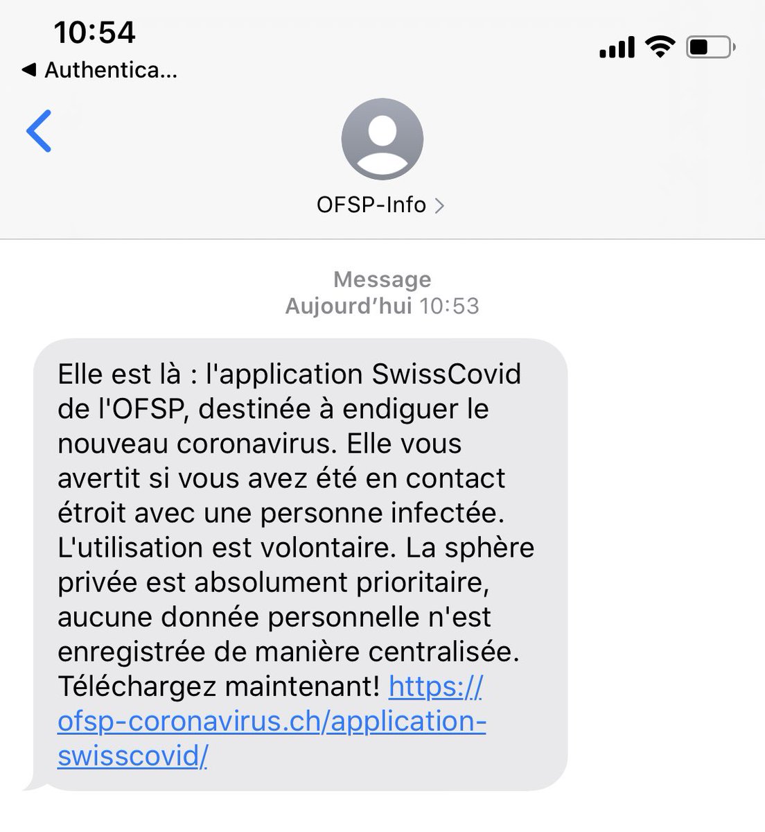 ⁦<a href="/BAG_OFSP_UFSP/">BAG – OFSP – UFSP</a>⁩ Bonjour, est-ce un fake ou alors une communication générale a tous les suisse !? Sinon je ne saurais pas d’où vous avez mon numéro de téléphone.... Bien à vous, un utilisateur de SwissCovid.
