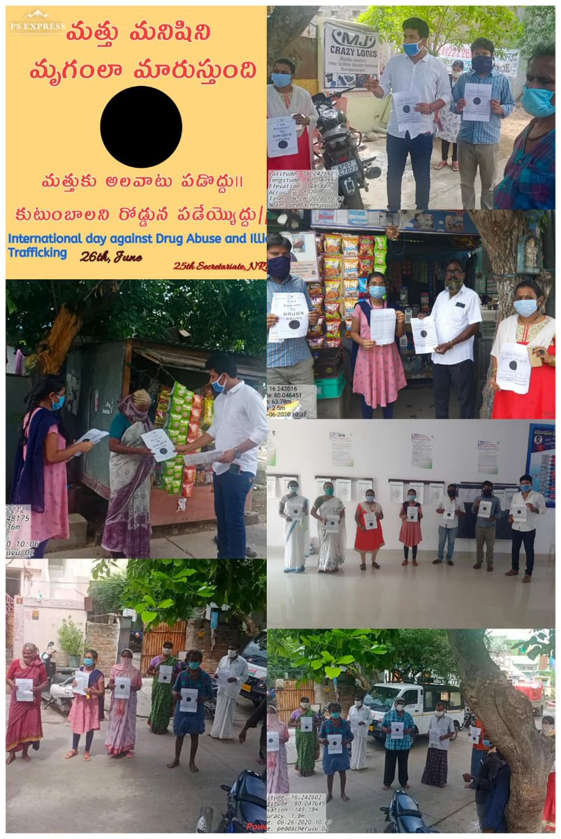 chenna_dodda's tweet photo. Creating awareness to public and shop owners in #25thSecreatarie, #Narasaropeta on the event of #InternationalDayAgainstDrugAbuse. @ysjagan, @AndhraPradeshCM , @gkd600 , @IPR_AP ,@APPOLICE100 ,@vgunni_ips ,@Md_Ali1111 , @NarasaraopetMla ,@SriKrishnaLavu https://t.co/mLPd2SuG3e