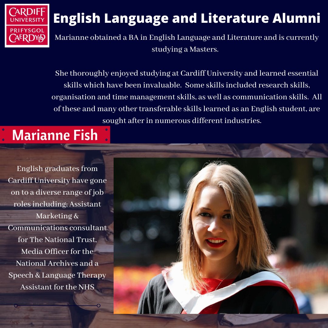 EnglishCardiff's tweet photo. Please read about our Alumni Student, Marianne Fish https://t.co/dJR65CnSuI