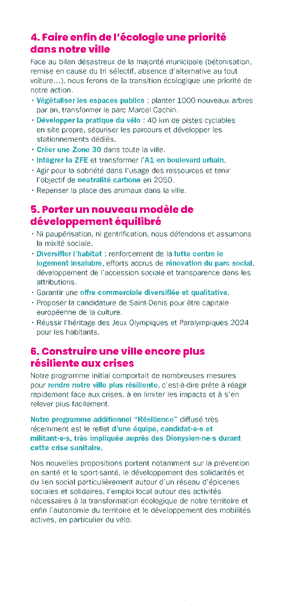 NotreSaintDenis's tweet photo. ✊ [DERNIER JOUR DE CAMPAGNE !] 6 bonnes raisons de voter ce dimanche 28 juin pour une nouvelle équipe et un avenir meilleur à Saint-Denis avec @MathieuHanotin 1/3

#VilleEquilibrée #Hanotin2020 #Municipales2020 https://t.co/WTIgxHMpdO