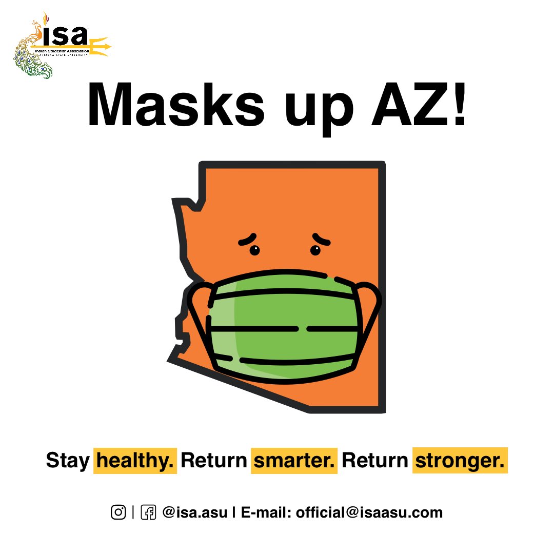 _ISA_ASU_'s tweet photo. Now it is the time for all of us to do what we can to slow the spread of COVID-19. It is the time to #MaskUpAZ. We can all do our part to protect others by wearing a mask when in public settings.  Do it for yourself. Do it for others. 

#ForksUp #MasksUp https://t.co/U05OhCkeu9