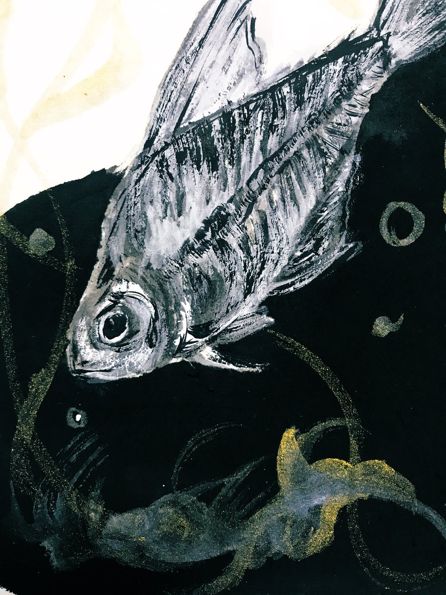 fumikaya's tweet photo. 20200626

骨🦴

#30daysdrawing 
#taihari

#xrayfish 
レントゲンみたいに透き通ったお魚のことです。
プリステラ

(部分です) https://t.co/tyKSRMwQn7