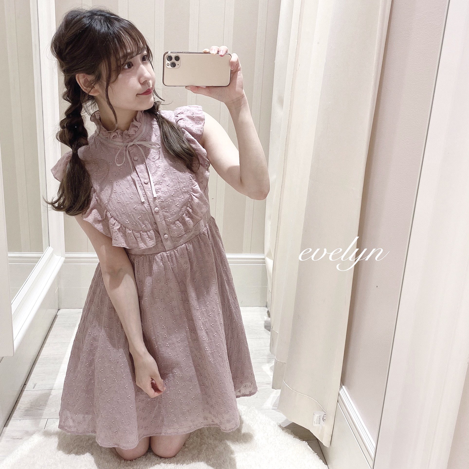 通常在庫品 evelyn フリルリボンワンピース 2023新作 | dizmekaro.com