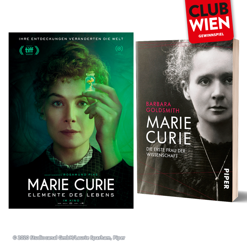 wien_wissen's tweet photo. TIPP: Sie veränderte die Welt -
#MarieCurie, visionäre Wissenschafterin und zweifache #Nobelpreisträgerin, entdeckte die #Radioaktivität und ebnete den Weg zur Moderne. Ihr Leben wurde nun neu verfilmt.
Zum Filmstart verlost #CLUBWIEN 3 Biografien ▶︎ https://t.co/N1haENHQfv https://t.co/tjui8zUWHU