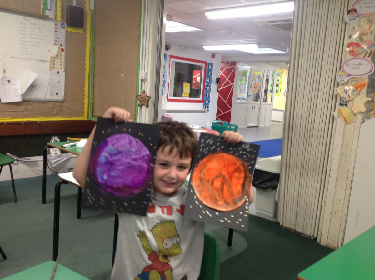 AshKnotty's tweet photo. Year 2 have had so much fun designing their own planets. #year2bubble #scienceanddiscovery https://t.co/7dIe4RCEpp