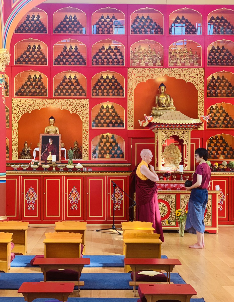 Preparing to celebrate the birthday of His Holiness the 17th Gyalwang Karmapa. We will be streaming the schedule live on our Youtube channel. Please view our website to see the schedule for  the day.