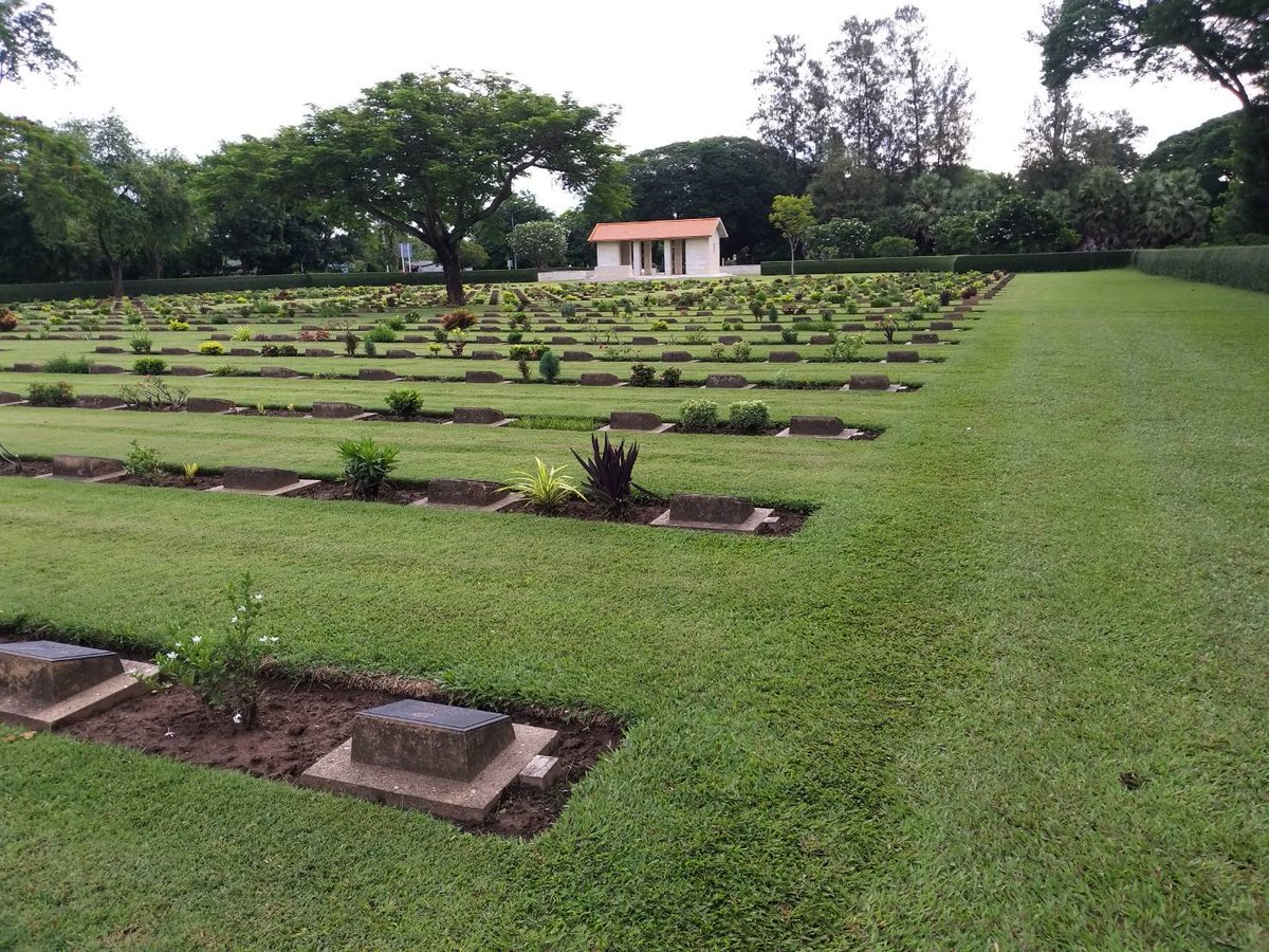 KanCwgc's tweet photo. With VJ Day 75 approaching Chungkai War Cemetery, the site of a WWII Japanese POW Camp, is starting to shine, a benefit of regular rain. Have a good weekend folks #OurWorkContines @c https://t.co/weLZVCiXds