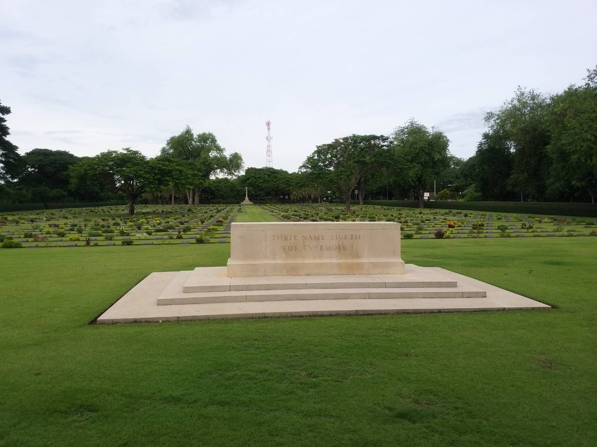 KanCwgc's tweet photo. With VJ Day 75 approaching Chungkai War Cemetery, the site of a WWII Japanese POW Camp, is starting to shine, a benefit of regular rain. Have a good weekend folks #OurWorkContines @c https://t.co/weLZVCiXds