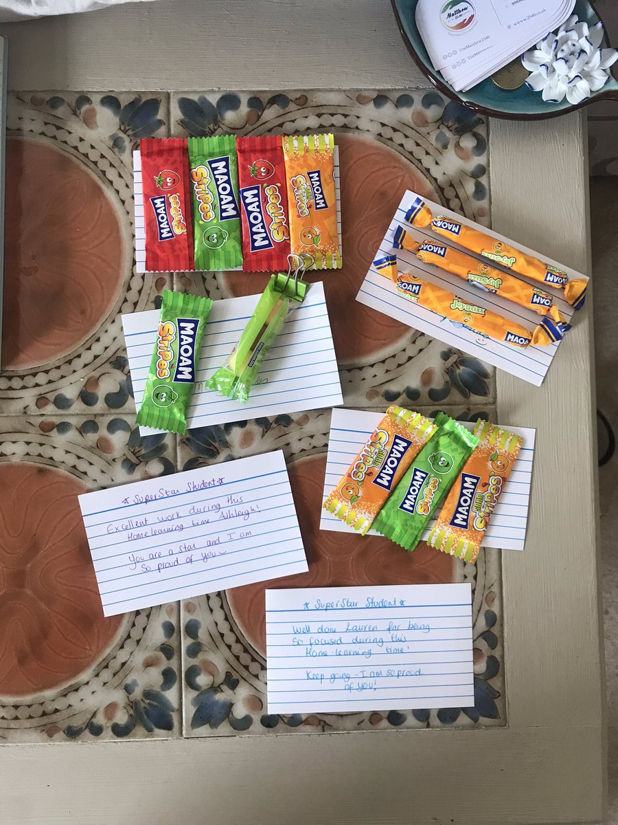 MissDCFernandes's tweet photo. Making rewards to deliver to my incredibly hard working tutees! 
8SD you make me a proud teacher 🥰 @DVAYear8 @davincilead https://t.co/OHF3M9wvwu