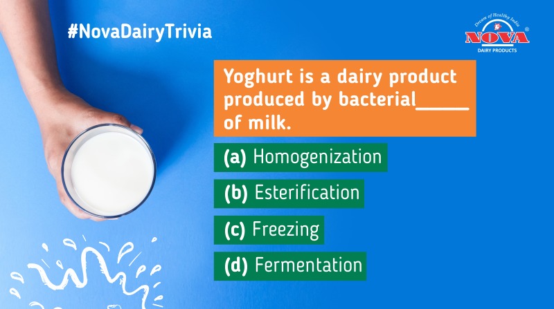 novadairy's tweet photo. Question 2

How well do you know about Dairy?
Take part in the quiz contest &amp; find out yourself.
Answer all of the questions correctly using #NovaDairyTrivia &amp; stand a chance to win a gift hamper from #Novadairy.
Participate, share &amp; tag your friends.

#Contest #ContestAlert https://t.co/83E1DM2YRT