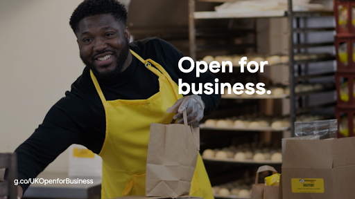 GoogleUK's tweet photo. By the end of 2021, we commit to helping 1 million small British businesses stay open - by helping them be found online #OpenForBusiness. Check out https://t.co/q01VbN1w6B https://t.co/VYYPofxLg5