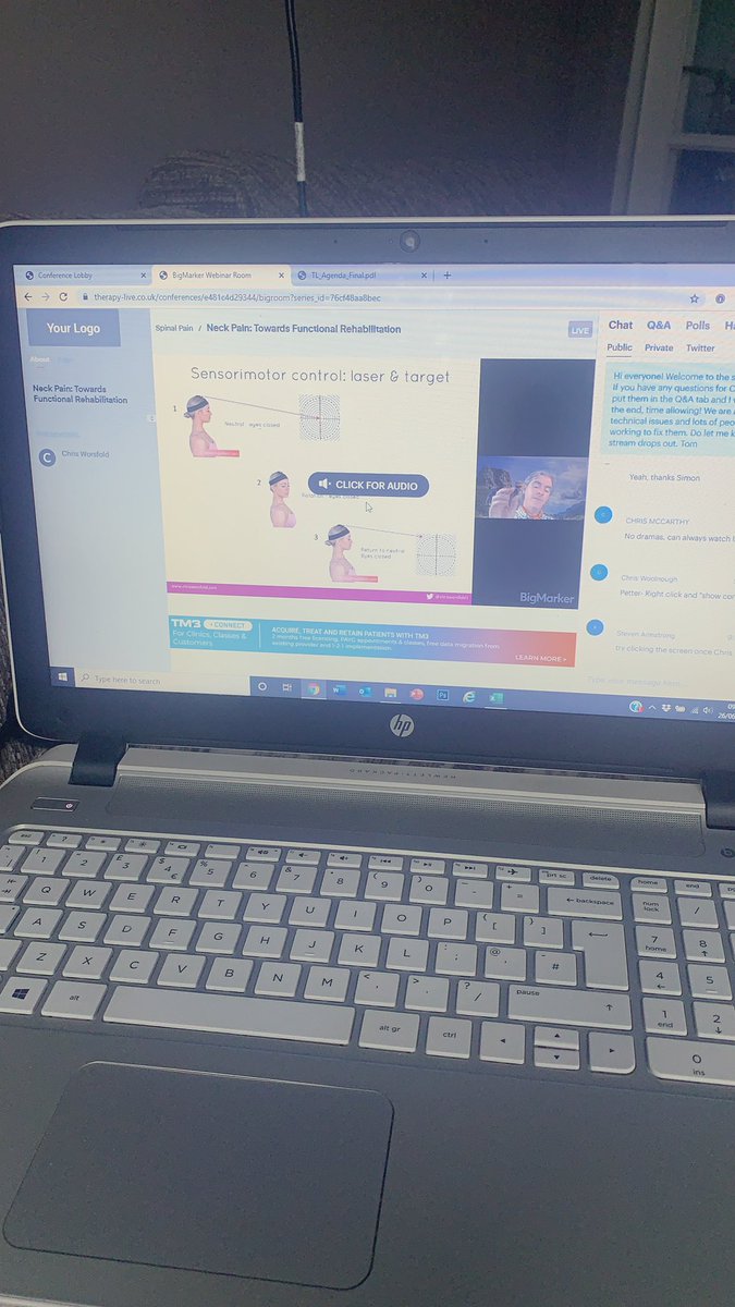 My set up for the day! Virtual conference from the sofa thanks to <a href="/TPMPodcast/">Physio Matters</a> #therapylive