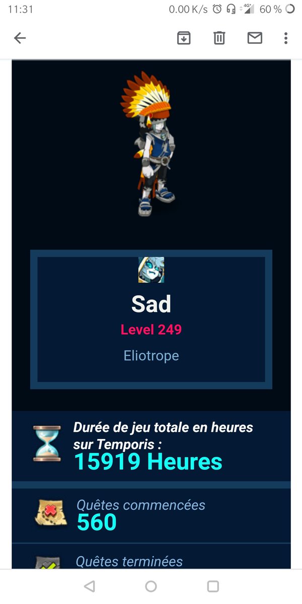 Sadriendutou's tweet photo. 15919/24heures = 663 jours. Ça fait beaucoup pour une aventure temporaire de 3 mois 😅 #Temporis @DOFUSfr vous êtes sûr de vos statistiques ? https://t.co/acgZCvG582