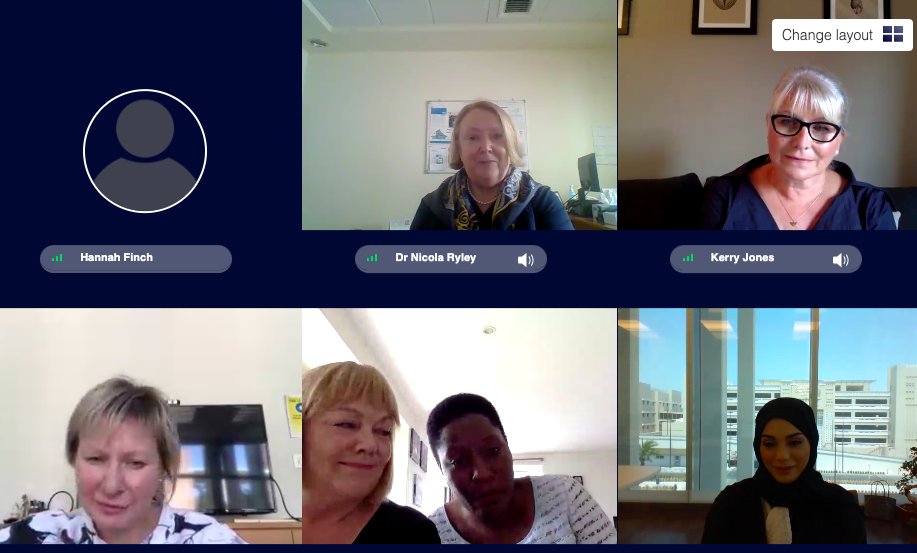 NursingNow2020's tweet photo. Such a pleasure to listen to our speakers on our breakout session, 'Mind the gap: an intergenerational conversation about nursing'. Hearing from mentors &amp; mentees in #Uganda &amp; #Qatar about the benefits of this relationship #NC1YrOn https://t.co/rkGZpmH5G8