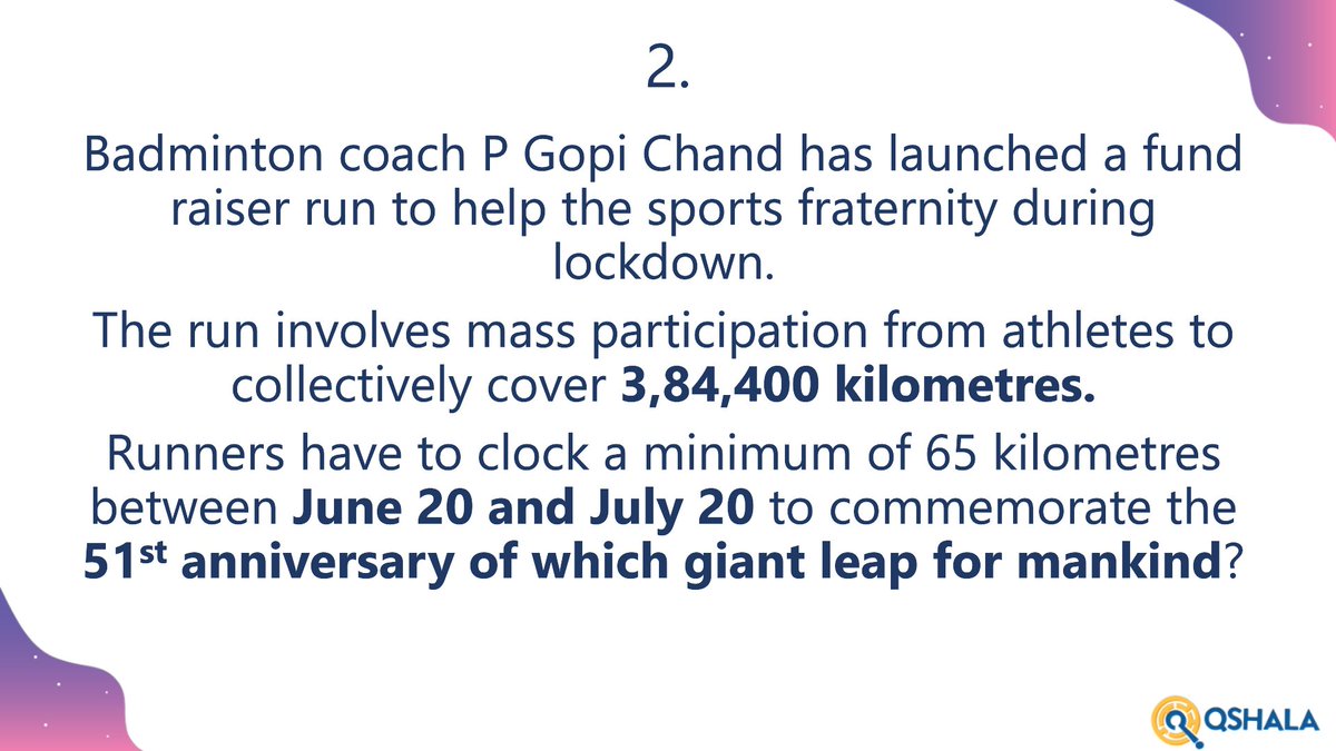 askwalnut's tweet photo. QShala supports #PGopichand's initiative, tagging @Maheshbhupathi @MirzaSania @imVkohli   to accept the challenge!
#fitnesschallenge #qshala #sports #quizquestion #quiz #familyquiz #fitness #lockdown https://t.co/xG5Aew1jjI