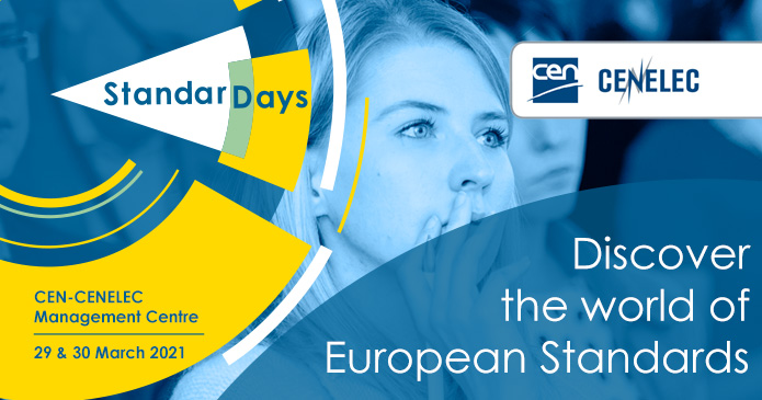 Standards4EU's tweet photo. #CEN & #CENELEC #StandarDays have been postponed to March 2021. Save the date of 29 -30 March! https://t.co/mWTWh1Rs6j https://t.co/x8aqhxZElL