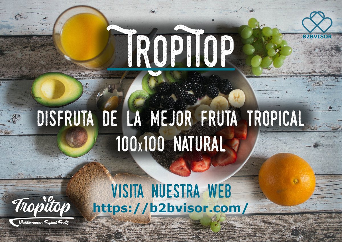 b2bvisor's tweet image. Si te gustan las frutas tropicales, tu empresa es Tropitop. Especialistas en aguacate y mango, disfruta de sus productos y personaliza tu propio pack de frutas tropicales.
Visita B2B Visor: b2bvisor.com/profile/tropit…
La fruta es vida.

#tropitop #frutastropicales #aguacate #mango