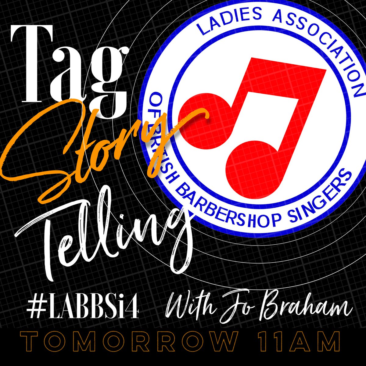 SingLABBS's tweet photo. Learn and Record a tag day tomorrow on LABBSi - hosted by Helen and a tag being taught by Jo Braham!! 

Then you’ll get to record it and submit it no later than an hour later!!

#LABBSi #Tag #LeadingTheWayInHarmony https://t.co/k60J6Qqusy