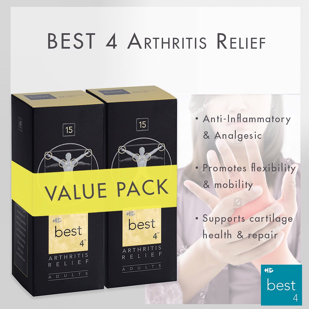 best4healthcare's tweet photo. Get the Best 4™ Arthritis Relief Value Pack, the best for you. This amazing product provides anti-inflammatory and analgesic (pain-relieving) benefits. Available at selected Dischem stores and through @epharma_za https://t.co/KpW4WCLdsu