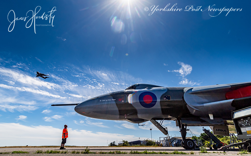 snapperjim's tweet photo. This is some #Aircraft an XH558 #Vulcan #Bomber owned by @vulcantothesky situated @DSA_Airport full feature and video of the #ColdWar #Cold #War #bomber #fighterjets #aviation @yorkshirepost #online #print #Saturday #YPmag @YPinPictures @MarisaCashill @mikegauntdesign @IanDayPix https://t.co/K8bi9wR7tc