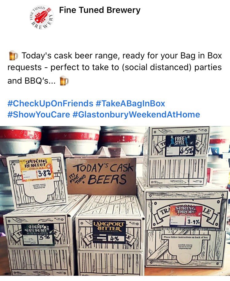 **Glastonbury At Home Wkender!!***
we have the beer supplies for <a href="/GlastoLive/">Glastonbury Live</a> <a href="/glastonbury/">Glastonbury Festival</a> at home festivals.. for collection or delivery..