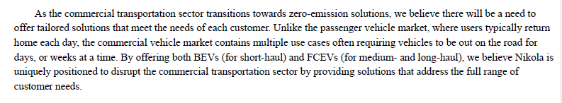 You can easily use BEVs for short- and long-haul. The semi has an announced range of 500 miles. Actually we know, that performances are better, when the production of the vehicle is ramping up.