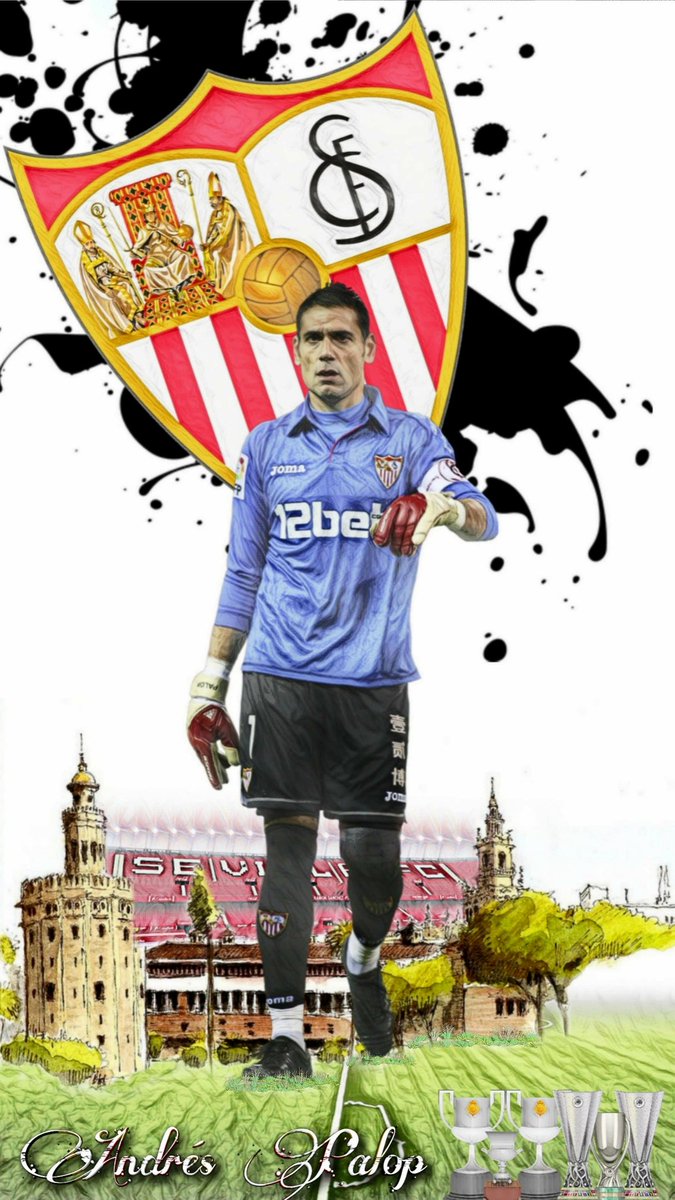 Hoy mi diseño va para unos de los mejores porteros que a tenido el <a href="/SevillaFC/">Sevilla Fútbol Club</a> por no decir el mejor, nuestro querido <a href="/Palop1/">Andrés Palop ©️</a> te queremos. 🔴⚪🔴⚪