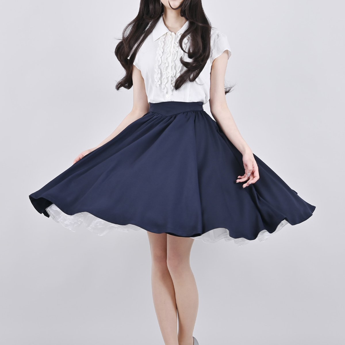 運命のパニエ / ホワイト」 綺麗な光沢とハリのあるオーガンジーの生地