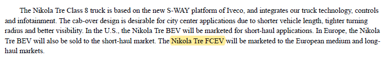 So the Nikola Tre will also have a FCEV version? Never heard of that and I really think that's not really logical. They add more and more versions/vehicles.