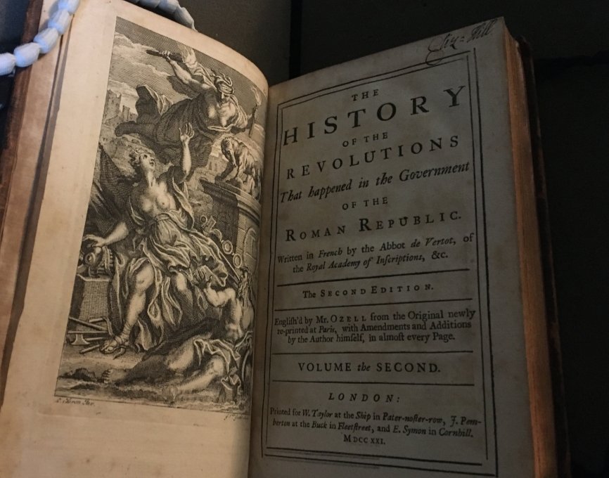 Ownership marks are the most common form of annotation and signal a book as a physical object to be catalogued and valued. Books such as ‘The History of the Revolutions’  @tatton_park (pictured) contain sigs such as Eliz Hill (d.1727) but no other signs of reading.  #EMQuon 6/14